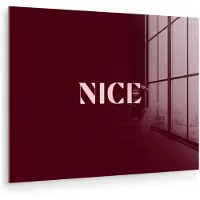 MuchoWow Glasschilderij 120x90 cm - Schilderij acrylglas - Nice - Bordeaux - Roze - Foto op glas - Muurdecoratie woonkamer - Wanddecoratie slaapkamer - Schilderijen