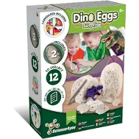 Science 4 You Science4you Starter Kit Dinos Eieren - Archeologiespel, Opgravingsset met 2 dinosaurus-eieren, Paleontologiespel met kleine dinosaurussen