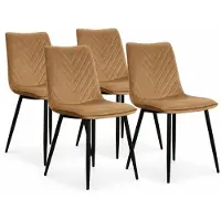 DS4U - Gaby eetkamerstoel - Set van 4 - Goud - Velvet