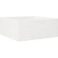 vidaXL Plantenbak 110x110x46 cm massief grenenhout wit