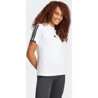 Adidas Functioneel shirt 'ESSENTIALS 3-STRIPES COTTON' zwart / wit