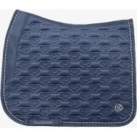 PS of Sweden FW'24 Velvet Monogram Dressuurdekje Full - Mist Blue