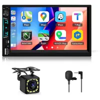 Hexinex - 2 Din Autoradio met CarPlay - 7 Inch Scherm - Achteruitrijcamera