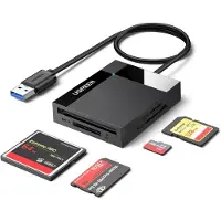 UGREEN CR125 4-in-1 (USB), Geheugenkaartlezer, Zwart