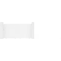 Vente-unique Elektrische schuifpoort in aluminium L374 x H180 cm wit - NAZARIO