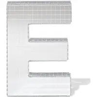 HEMA Discoletter E 10x9x10cm (zilver)