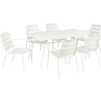 Beliani TERENZO - Tuinset 6-zits - Lichtbeige - IJzer
