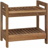 vidaXL Badkamerrek Naturel 45 x 30 x 45 cm Massief Teakhout