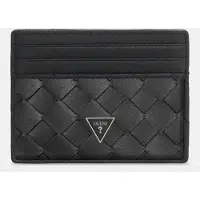 GUESS Leren kaarthouder Torino Card Holder Black zwart