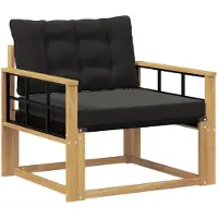 vidaXL Buiten bank set Massief Acaciahout en Textilene Wit