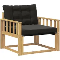 vidaXL Buiten bank set Massief Acaciahout en Textilene Wit