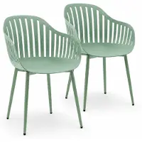 DS4U - Harry tuinstoel - Set van 2 - Groen - Kunststof - Kuipstoel