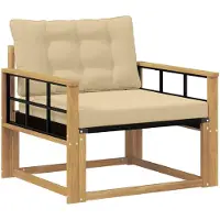 vidaXL Buiten bank set Massief Acaciahout en Textilene Wit