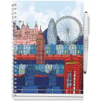 MOYU Uitwisbaar Notitieboek A5 - London Editie - Softcover - Multifunctionele pagina’s - Inclusief uitwisbare pen, penhouder en wisdoekje