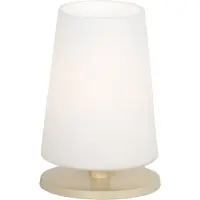 Steinhauer Tafellamp Ancilla, crème / amber, Woon-/ Eetkamer, metaal, Tafellamp