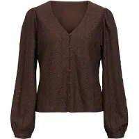Object Dames Tops & T-shirts Objlaila L/s V-neck Top Noos - Bruin - Maat S