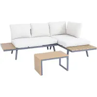 Garden Impressions Tibo loungeset 3-delig - donker grijs