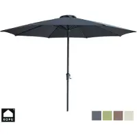 Kopu madrid 350 cm grote parasol rond met beschermhoes grijs
