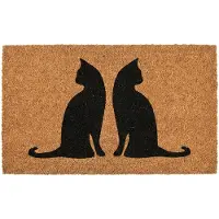 Clayre & Eef Deurmat Bruin Kokos Kat
