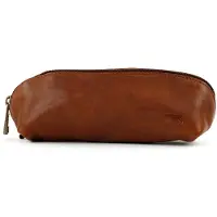 Bear design Leren Make Up / Pen Etui Tomas Cognac