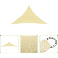 The Living Store Schaduwdoek HDPE - 2.5 x 2.5 x 3.5 m - Beige - Driehoek