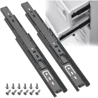 Markenlos - Ladegeleiders 200 mm heavy duty 45 kg, volledig uittrekbaar, robuuste rail set 2 stuks voor