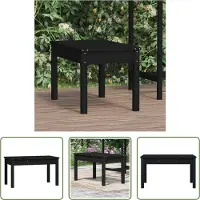 The Living Store Tuinbank - Zwart - Massief Grenenhout Tuinbank - Tuinset - Buitentijd - Hout Meubel - Zitplaats