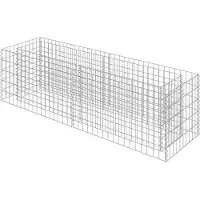 OEM Verhoogde tuinbed van roestvrij staal - 180x50x50 cm - Zilver - Verhoogd bed voor bloemen en planten