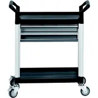 Ks Tools 800.0030 Servicewagen Kunststof Kleur (specifiek): Zwart-zilver