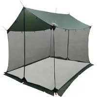 vidaXL Campingzeil met netwanden 270 x 210 x 210 cm Leger Groen
