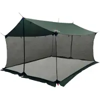 vidaXL Campingzeil met netwanden 340 x 260 x 220 cm Leger Groen