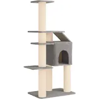 Syfax Kattenboom met sisal krabpalen Lichtgrijs 183 cm
