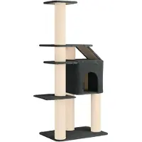 Syfax Kattenboom met sisal krabpalen Donkergrijs 183 cm