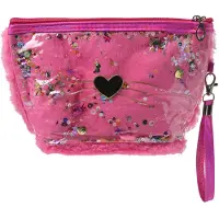 Clayre & Eef Toilettas Dames Hart 23x13 cm Roze Polyurethaan