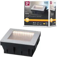 Paulmann 95742 LED-vloerlamp op zonne-energie (inbouw) Energielabel: A (A - G) 0.11 W Warmwit IJzer (geborsteld)