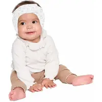 Dooky x nijntje Baby Gehoorbescherming – Zachte Verstelbare Hoofdband – 0-6 Maanden - Wit – Oeko-Tex Katoen – Licht & Comfortabel