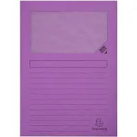 Exacompta Subfolder Forever Paars Doorzichtig raam A4 (100 Stuks)