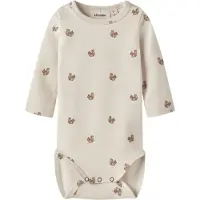 Lil´ Atelier Baby Rompers Nbnlayo Kim Ls Slim Body Lil Noos - Ecru - Maat 68