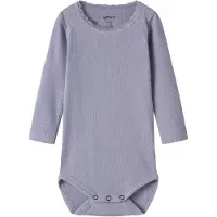 Name it BABY romper - lila Paars Meisjes Stretchkatoen Ronde hals Effen - maat 68