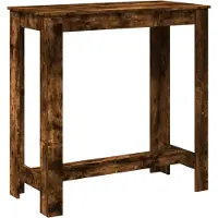 vidaXL Bartafel, gerookt eikenfineer, 102x50x103,5 cm, houtvezelplaat