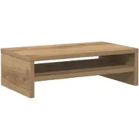 vidaXL Monitorstandaard 42x24x13 cm bewerkt hout artisanaal eikenkleur