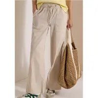 Cecil Dames High Waist broek met wijde pijpen in Loose Fit - Beige - XS