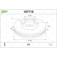 Valeo 197715 Remschijf