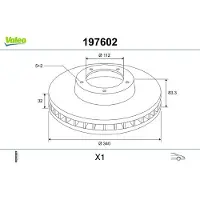 Valeo 197602 Remschijf