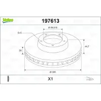 Valeo 197613 Remschijf