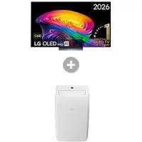LG 77 inch OLED evo AI C6 4K Smart TV + Mobiele Airconditioner - OLED77C68LA.TF09TWS