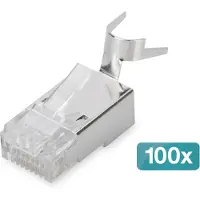 Assmann AK-219604-100 modulaire stekker voor ronde kabel, CAT 6A, afgeschermd - 100 stuks. AK-219604-100 RJ45, stekker Aantal polen (sensoren) 8P8C