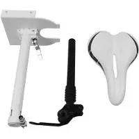 Wella Elektrische Scooter Zadel Verstelbaar Zadel Set Schokbestendig Fiets Zitkussen Kan Verhoogd Verlaagd voor M365/Pro, Wit