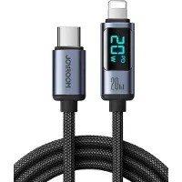JOYROOM - USB C naar Lightning Kabel - 20W Snellader - LED Display - Zwart
