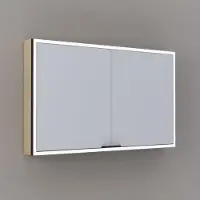 Thebalux Exclusief Sunny Solana opbouwspiegelkast 120x70cm 2 deurs 127W eiken licht